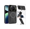 Xiaomi Redmi Note 14 Pro Plus Uyumlu Kılıf Joy Lens Standlı Kapak - Koyu Yeşil Belirtilmemiş