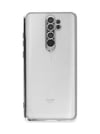 Xiaomi Redmi Note 8 Pro Uyumlu Kılıf Lensli Silikon - Gümüş Belirtilmemiş