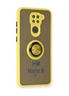 Xiaomi Redmi Note 9 Kılıf Montreal Yüzüklü Silikon Kapak - Sarı 0.2M-Çok Renkli