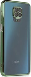 Xiaomi Redmi Note 9 Pro Uyumlu Kılıf Lensli Silikon - Yeşil Belirtilmemiş