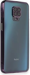Xiaomi Redmi Note 9 Pro Uyumlu Kılıf Lensli Silikon - Mor Belirtilmemiş