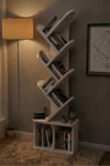 Yaprak Kitaplık Suntalam Beyaz 45x132 Çok Renkli
