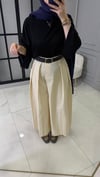 Asimetrik Kesim Pantolon | Krem