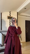 Bağlamalı Elbise | Bordo