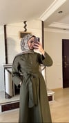Bağlamalı Elbise | Haki
