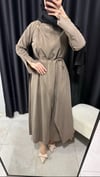 Gold Detaylı Elbise | Vizon