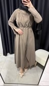 Gold Detaylı Elbise | Vizon