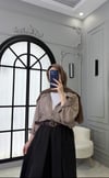 Kemerli Etek Pantolon | Acı Kahve