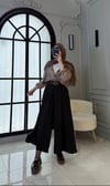 Kemerli Etek Pantolon | Acı Kahve