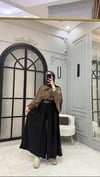 Kemerli Etek Pantolon | Siyah