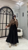 Kemerli Etek Pantolon | Siyah