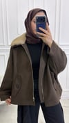 Kürk Detay Kap | Kahve