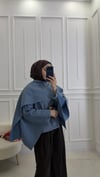 Pelerin Kaşe Kap | Mavi