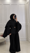 Pelerin Kaşe Kap | Siyah