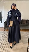 Poplin Elbise | Lacivert