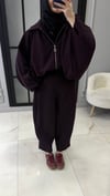 Premium Bomber Ceket Takım | Mürdüm