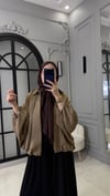 Saten Bomber Ceket | Camel