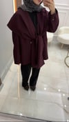 ZRA Şal Detay Ceket | Bordo