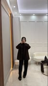 ZRA Şal Detay Ceket | Kahve