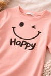 Milo+Sol Happy Basic Uzun Kollu Tişört – Pembe (7-8 Yaş)
