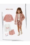Milo+Sol Kız Bebek Tavşan Nakışlı Peluş Mont– Yeni Sezon