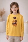 Milo+Sol Sarı Ayıcıklı Basic Çocuk Sweatshirt %100 Pamuk