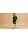 Milo+Sol SS26 Courtside %100 Pamuk Oversize Erkek Çocuk Şort Takım – Koyu Yeşil