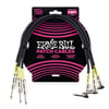 ERNIE BALL P06076 Düz / L Uç Siyah Yeşil Desenli 3lü Paket Patch Kablo