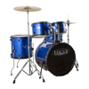 FOCUS FCP0803-BL - 5 Parça (20B/10T/12T/14F/14S) Aksamlı & Zilli Mavi Akustik Davul Seti