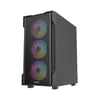FAZEON F1 M650BBM 650W 80  4x RAINBOW FIXED LED FAN MICRO ATX 2xUSB3.0 SİYAH KASA
