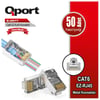 QPORT Q-J601Y CAT6 METAL YENİ NESİL 50 Lİ KONNEKTÖR