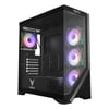 VENTO VG4202FLA 850W 80+ BR GEN5 4x12CM ARGB FAN E-ATX TEMPERLİ CAM 2xUSB2.0/1xUSB3.0 SİYAH GAMING KASA