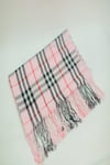 Açık Pembe Siyah Viscon - Cotton Şal