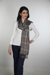Antrasit Siyah Viscon - Cotton Şal