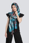 Antrasit Turkuaz Kaşmir Pashmina Şal
