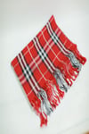 Bordo Siyah Viscon - Cotton Şal