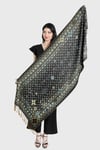 Koyu Kahve Bej Pashmina Şal