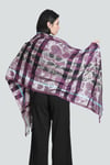 Lila %100 Pashmina Şal