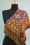 Mürdüm Gold Pashmina Şal
