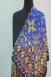 Sax Mavi Gold Pashmina Şal