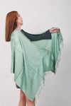Shawl Adaçayı Çift Taraflı Multi %100 İpek Şal (56x 110 cm)