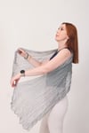 Shawl Lüks %100 Pamuk Gri Bürümcük Şal (65x175 cm)