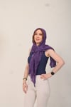Shawl Lüks %100 Pamuk Mor Bürümcük Şal (65x175 cm)