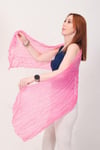 Shawl Lüks %100 Pamuk Pembe Bürümcük Şal (65x175 cm)