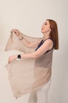 Shawl Lüks %100 Pamuk Sütlü Kahve Bürümcük Şal (65x175 cm)