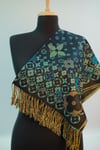 Siyah Turkuaz Pashmina Şal