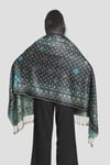 Siyah Turkuaz Pashmina Şal