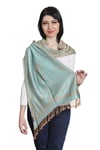 Turkuaz Cappuccino Cotton - Viscon Şal