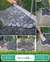 2  Adet Bahçe Taş Kalıp Beton Kalıbı Zemin Kaplama Kalıbı 42x40 Cm Sirius Desen / Bsr Garden