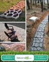 2  Adet Bahçe Taş Kalıp Beton Kalıbı Zemin Kaplama Kalıbı 42x40 Cm Sirius Desen / Bsr Garden